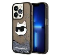 KARL LAGERFELD KLHCP14XLNCHCK - Carcasa rígida para iPhone 14 Pro MAX de 6.7 Pulgadas, Color Negro