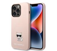 Karl Lagerfeld KLHCP14XSLCTPI - Carcasa rígida para iPhone 14 Pro MAX 6,7", Color Rosa y Rosa Claro