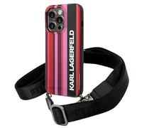Karl Lagerfeld KLHCP14XSTSTP - Funda rígida para iPhone 14 Pro MAX 6,7", Color Rosa y Rosa