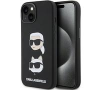 KARL LAGERFELD KLHCP15MSDHKCNK Funda para iPhone 15 Plus 6.7 Negra Silicona Karl&Choupette Head