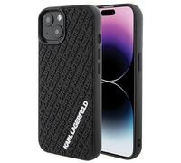 Karl Lagerfeld KLHCP15S3DMKRLK - Carcasa rígida para iPhone 15 de 6,1 pulgadas, color negro