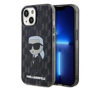 Karl Lagerfeld KLHCP15SHNKMKLK - Carcasa rígida para iPhone 15 de 6,1", transparente con monograma icónico