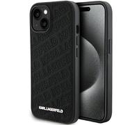 KARL LAGERFELD KLHCP15SPQKPMK Funda para iPhone 15 6.1 Funda rígida Negra Patrón K Acolchado