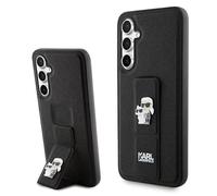 Karl Lagerfeld Funda Gripstand Saffiano Karl & Choupette Pins Negro - Galaxy S23 FE