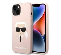 KARL LAGERFELD KLHMP14MSLKHLP - Carcasa rígida para iPhone 14 Plus de 6,7", Color Rosa Claro