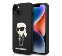 KARL LAGERFELD KLHMP14MSNIKBCK Funda para iPhone 14 Plus 6.7 Pulgadas Funda rígida de Silicona Negra Iconic