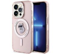 Karl Lagerfeld KLHMP15LHFCCNOP - Carcasa rígida para iPhone 15 Pro de 6,1 pulgadas, color rosa