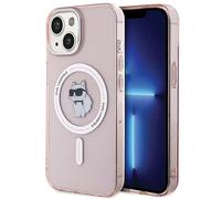 Karl Lagerfeld KLHMP15SHFCCNOP - Carcasa rígida para iPhone 15 de 6,1", color rosa