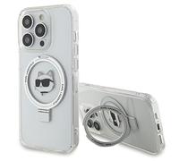 Karl Lagerfeld Ring Stand Choupette Head MagSafe Hardcase KLHMP15XHMRSCHH, Blanco - iPhone 15 Pro Max