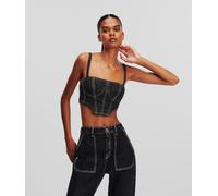 Karl Lagerfeld Klj Denim Bustier Washed Black Contrast Talla: XL | Brasieres Outlet | Mujer | Azul