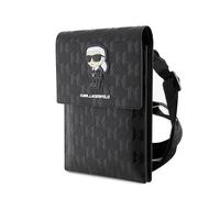 KARL LAGERFELD KLWBSAKHPKK - Funda con diseño de monograma Saffiano, color negro, Negro