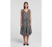 Karl Lagerfeld Linen Blend Dress Giraffe Black/white Talla: 40 | Vestidos Midi Outlet | Mujer | Blanco