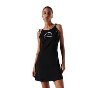 KARL LAGERFELD Logo Short Beach Dress Vestido de Playa, Negro, L para Mujer