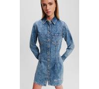 Karl Lagerfeld Longsleeve Pintuck Denim Dress Stone Washed Bright Blue Talla: S | Blusón Outlet | Mujer | Azul