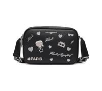KARL LAGERFELD Maybelle Pin - Bandolera cruzada para mujer, color negro brillante, talla única, Negro brillante multicolor, One Size