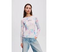 Karl Lagerfeld Mesh Top Floral White Talla: XS | Manga Larga Outlet | Mujer | Blanco