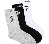 Karl Lagerfeld Mujer K/Ikon Sock (3 Pack)K Black/White/Grey 39-42