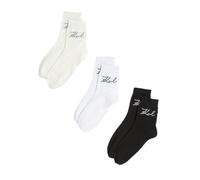 Karl Lagerfeld Mujer K/Signature Logo Sock (3 Pack) Black/White/Cannoli 39-42