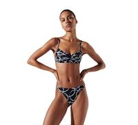 Karl Lagerfeld Mujer Karl Circle Brazilian Bottom Circle All Over Print Black/White XS