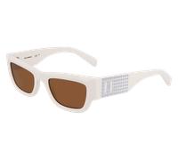 Karl Lagerfeld Mujer KL6141S 105 Gafas de sol Inyectado Blanco Marrón Cuadrada Normal
