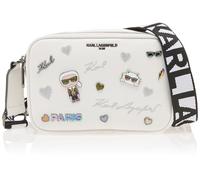Karl Lagerfeld Paris Bolso bandolera Maybelle, Blanco/chispa, Talla única