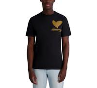 Karl Lagerfeld Paris Camiseta de manga corta con cuello redondo para hombre con diseño gráfico, Negro -, Small