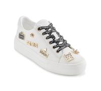 Karl Lagerfeld Paris Cate Shoes - Sneakers for Women with Iconic KLP Pins, Bright White, 8