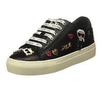 Karl Lagerfeld Paris Cate Shoes - Zapatillas deportivas para mujer con icnicos pines KLP Solid Black 9.5