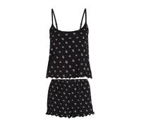 Karl Lagerfeld Pijama de pantalón corto negro / blanco S negro / blanco