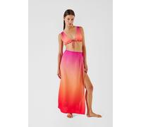 Karl Lagerfeld Printed Tie Maxi Pareo Ombre Hibiscus-carmelia Talla: L | Faldas Maxi Outlet | Mujer
