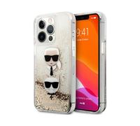 Karl Lagerfeld Purpurina líquida Karl & Choupette, Oro - iPhone 13 Pro Max