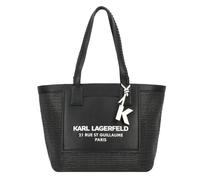 Karl Lagerfeld Raffia Bolsa de compras 33 cm negro