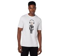 Karl Lagerfeld Camiseta Reflectante Karl con Headphones para Hombre, Jardín Blanco/Opulento, M