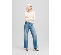 KARL LAGERFELD JEANS Mujer Mid Rise Relaxed Denim W/ Slit Azul medio lavado 3030