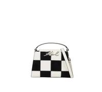 KARL LAGERFELD Sac Bandoulière Signature Damier Cuir Noir & Blanc, Noir, Taille unique