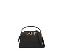 KARL LAGERFELD Sac Bandoulière Signature Mini Cuir Noir & Or, Noir, Taille unique