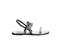 KARL LAGERFELD Sandalia Olympia II K. Signia Sling con Strass Color Negro (Negro, Sistema tallas calzado EU, Adulto, Mujer, Números, mediano, 40)