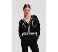 Karl Lagerfeld Short Logo Cardigan Black Talla: M | Sudaderas con Capucha Outlet | Mujer | Negro