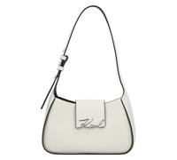 Karl Lagerfeld Signature Bolsa de hombro Piel natural 24 cm blanco