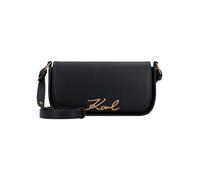 Karl Lagerfeld Signature Bolsa de hombro Piel natural 24 cm negro