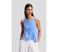 Karl Lagerfeld Signature Hem Tank Top Ultramarine Talla: M | Camisetas de Tirantes Outlet | Mujer | Azul