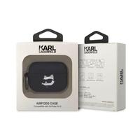 Karl Lagerfeld Silicone NFT Choupette Head 3D Carcasa AirPods Pro 2, Negro