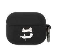 Karl Lagerfeld Silicone NFT Choupette Head 3D Carcasa AirPods Pro, Negro