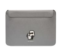 Karl Lagerfeld Sleeve KLCS16SAKCPMG 16'' Plata Saffiano Karl&Choupette Funda para Ordenador Portatil