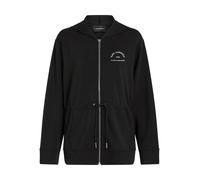 Karl Lagerfeld Sudadera con cremallera 'Rue St-Guillaume' negro / blanco M negro / blanco