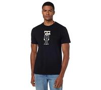 Karl Lagerfeld T, Kocktail Karl, Camisa de Manga Corta con Cuello Redondo para Hombre, Negro -, Large