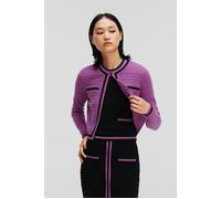 Karl Lagerfeld Textured Classic Knit Cardigan Iris Orchid/black Talla: XS | Outlet | Mujer | Púrpura