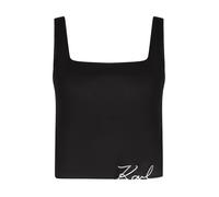 Karl Lagerfeld B.V Karl Signature Crop Top, Negro, M Mujeres