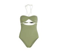 Karl Lagerfeld Traje de baño 'Hotel' caqui / blanco XL caqui / blanco