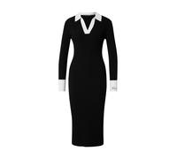 Karl Lagerfeld Vestido de punto 'Essential' negro / blanco XL negro / blanco